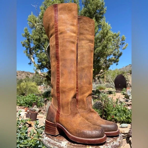 NWT FRYE πΊπΈ Campus OTK Suede Tall Vintage Boots - Picture 7 of 16